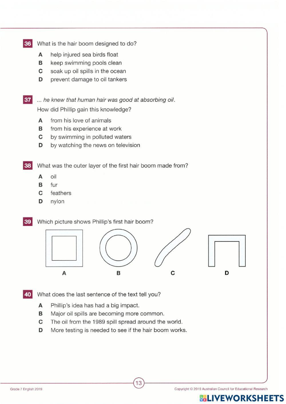 IBT .. Grade 7 .. Reading 2