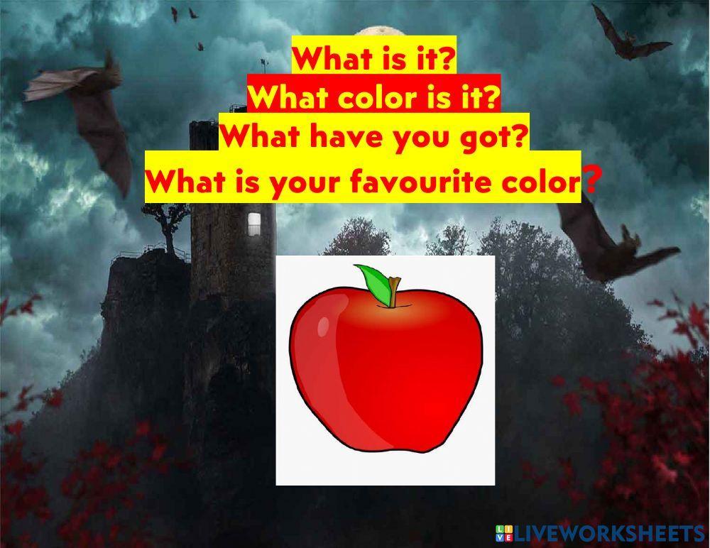 What color is it? What have you got?