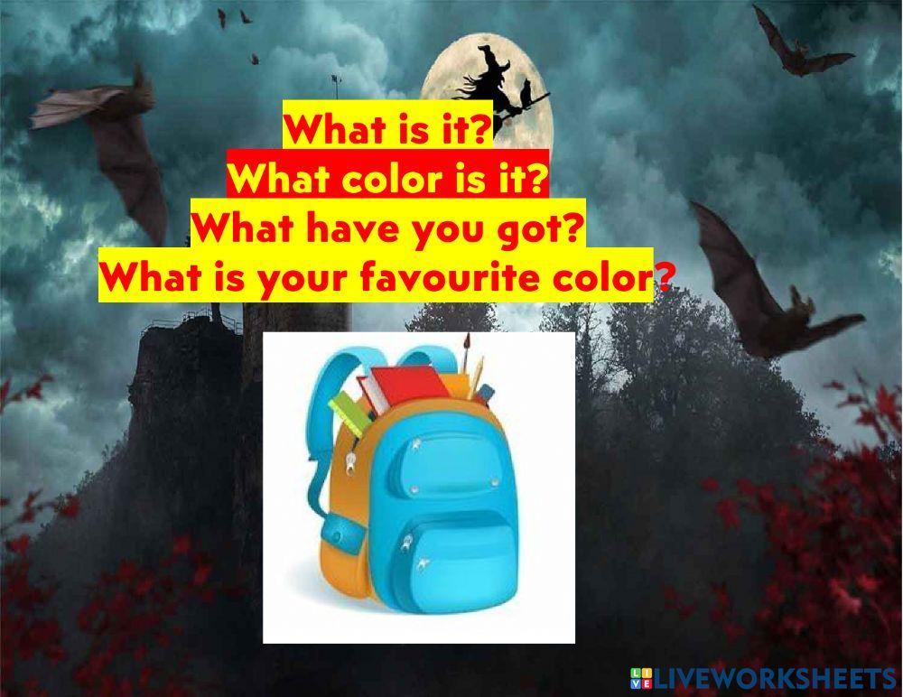 What color is it? What have you got?