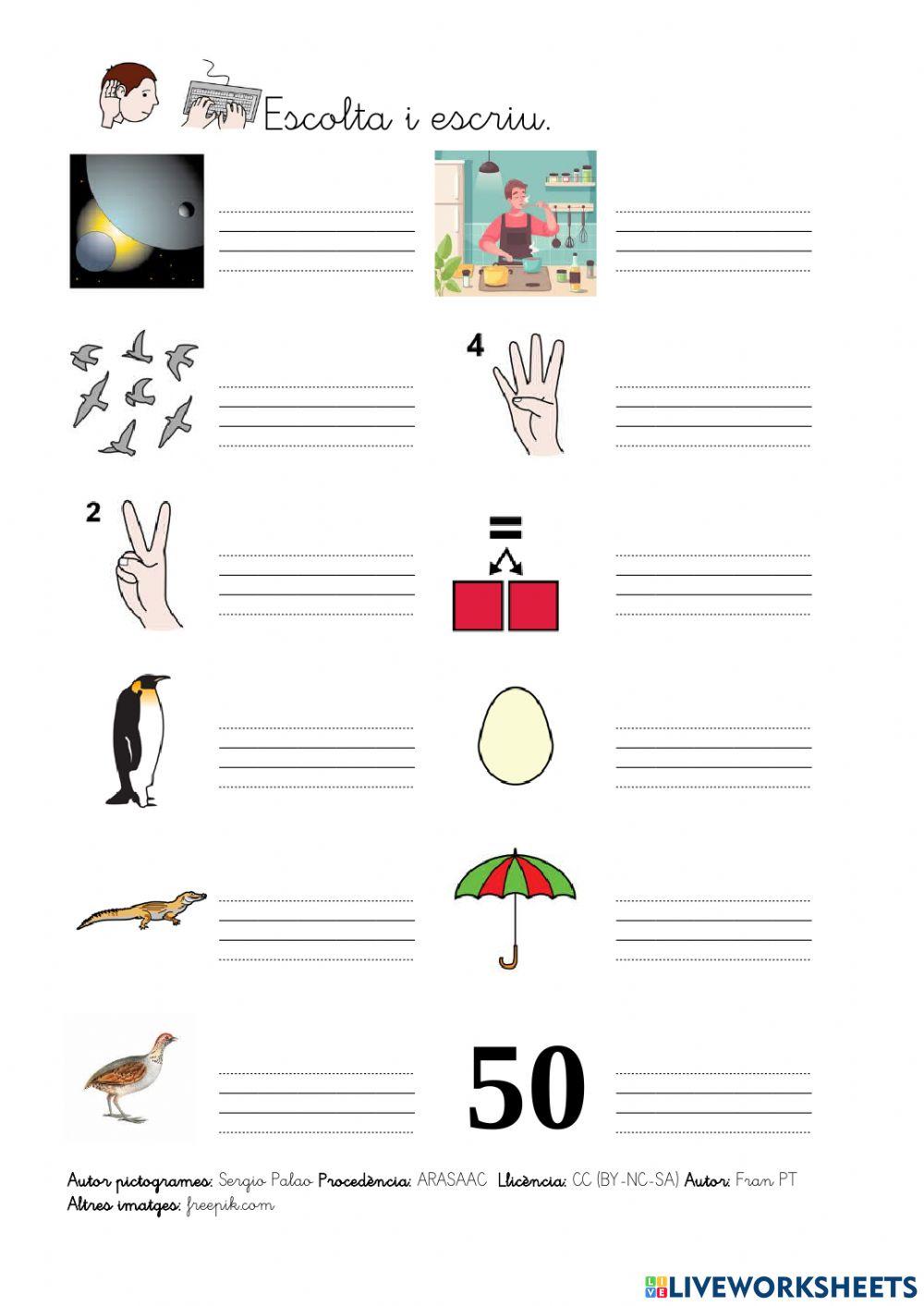 Paraules amb diftong.