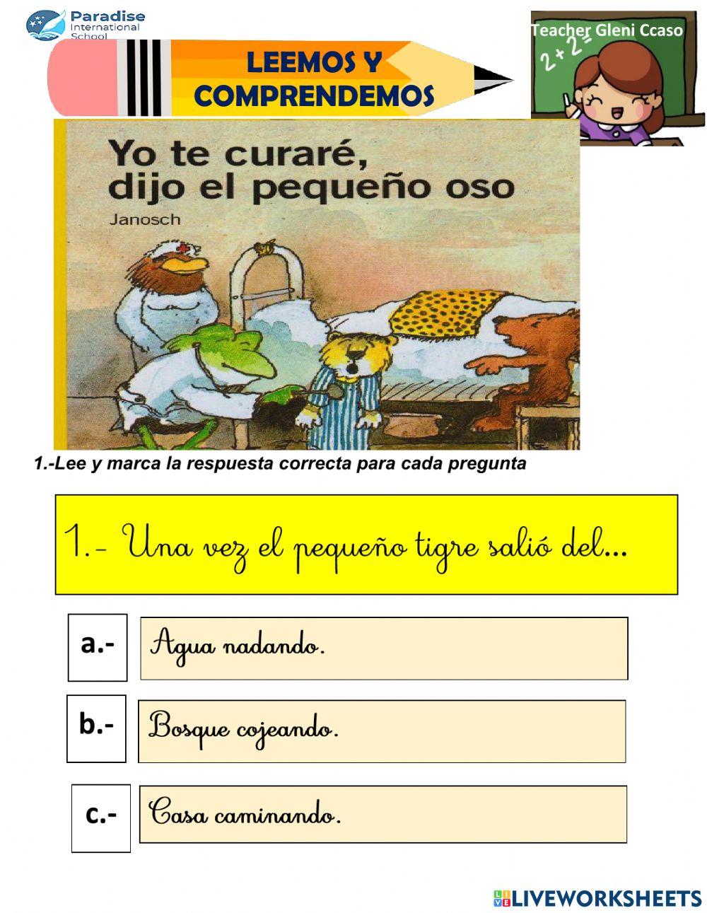 Ficha :yo te curare dijo el pequeño oso2