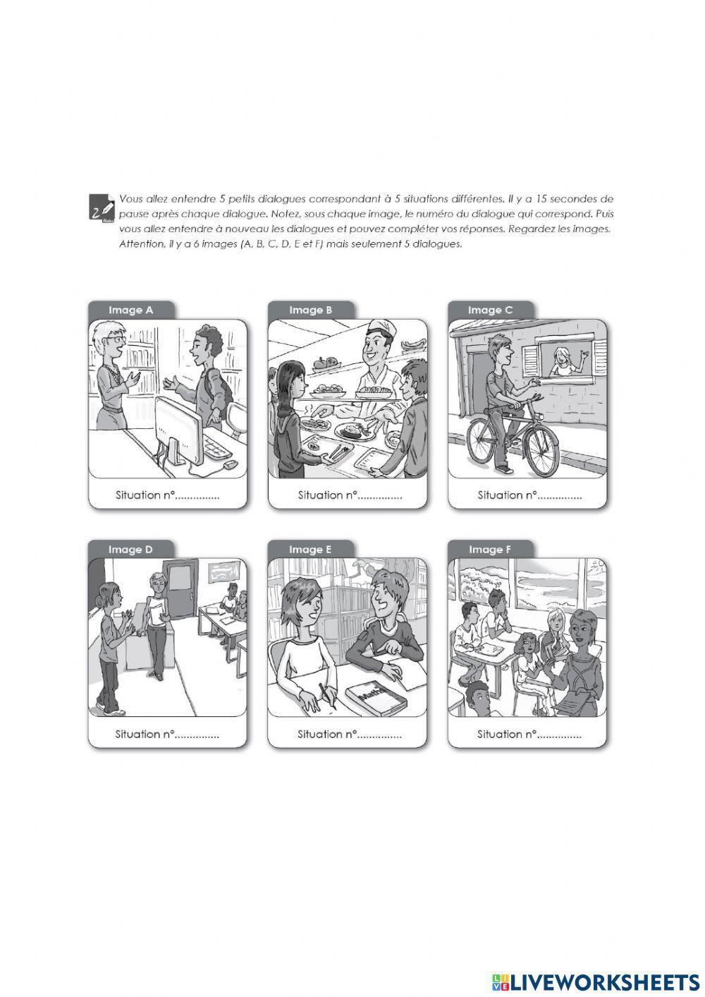 Exercices pendant le test