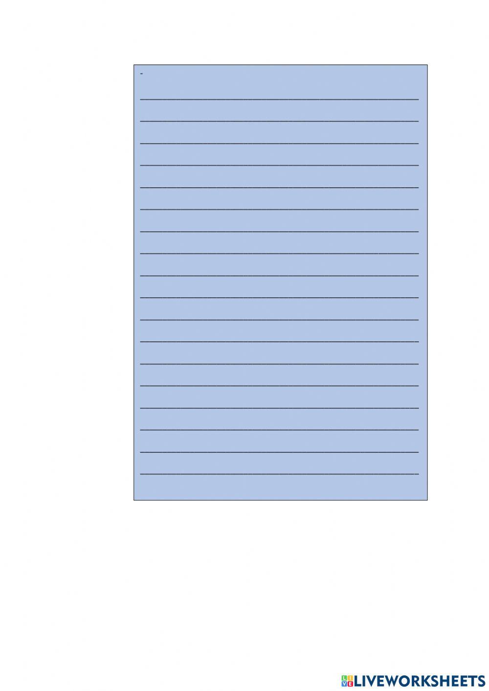 Expressive Writing - Picture Story Second Draft