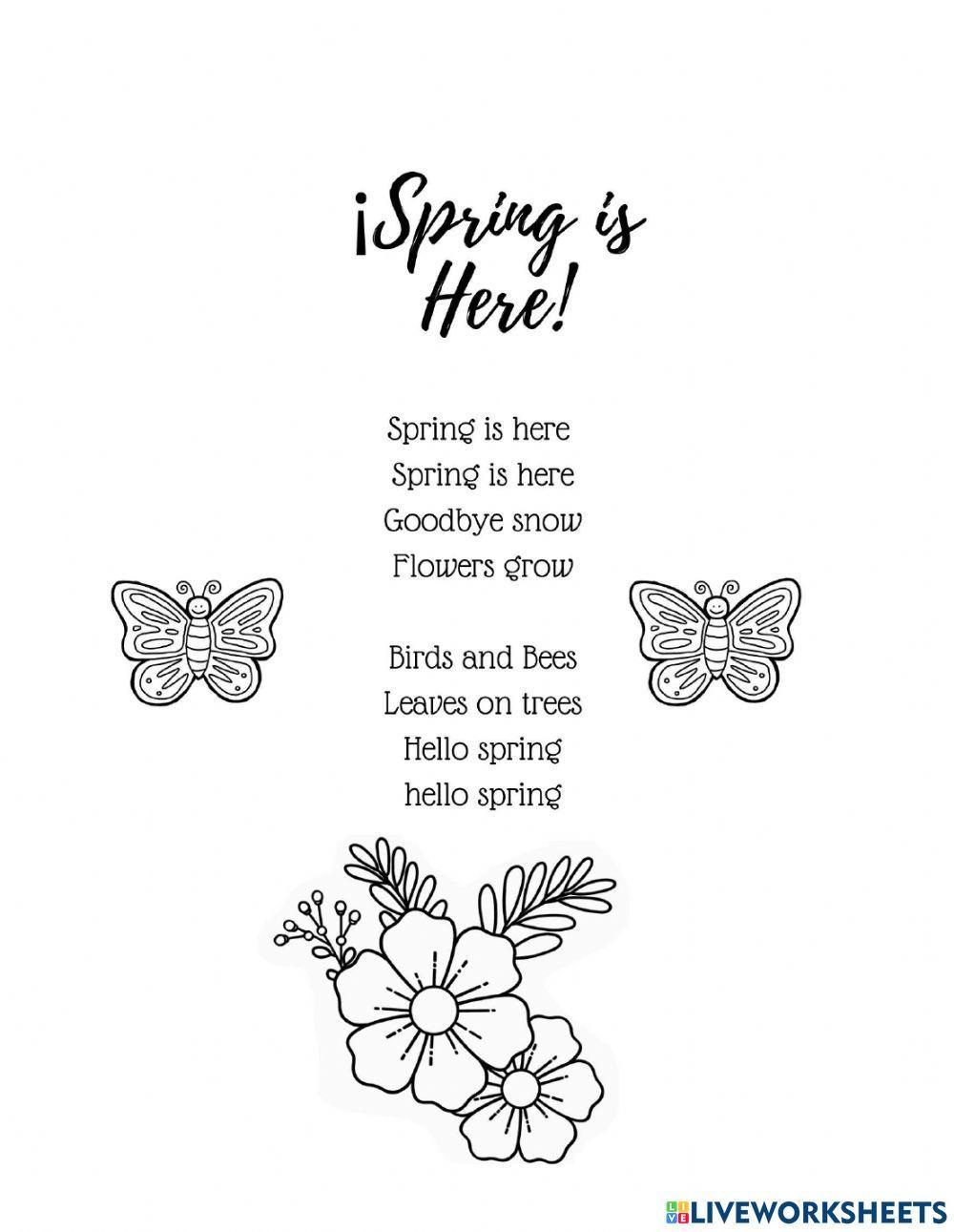Poem Hello Spring