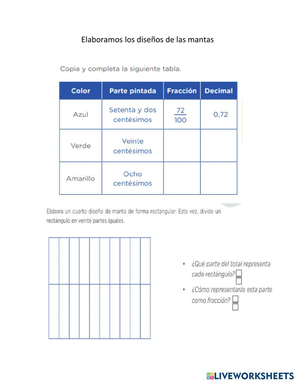Elaboramos los diseños de las mantas 2