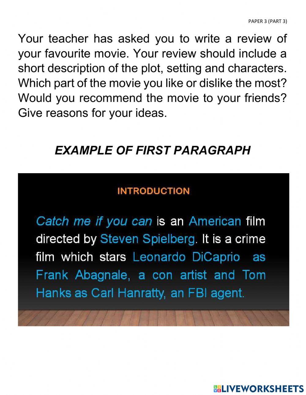 Movie review (intro)