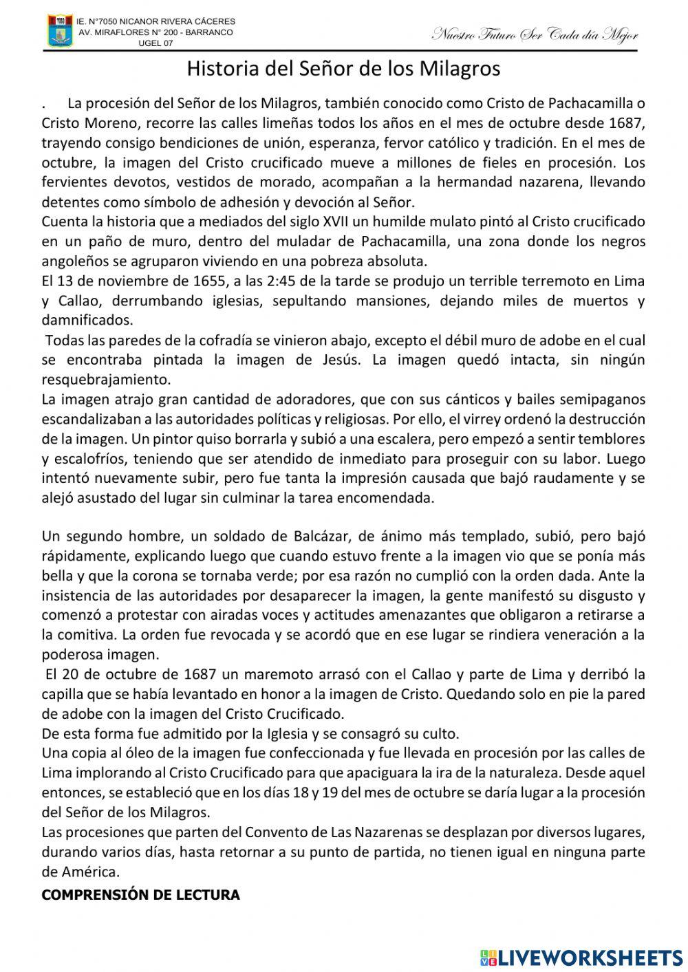 Señor de los milagros