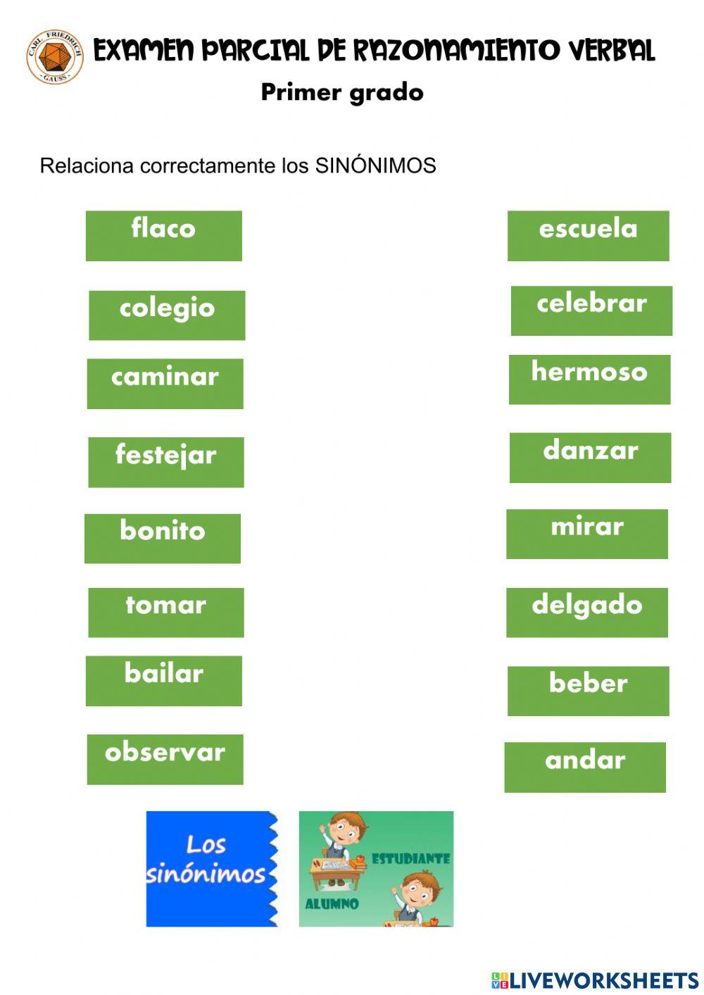 Examen de razonamiento verbal