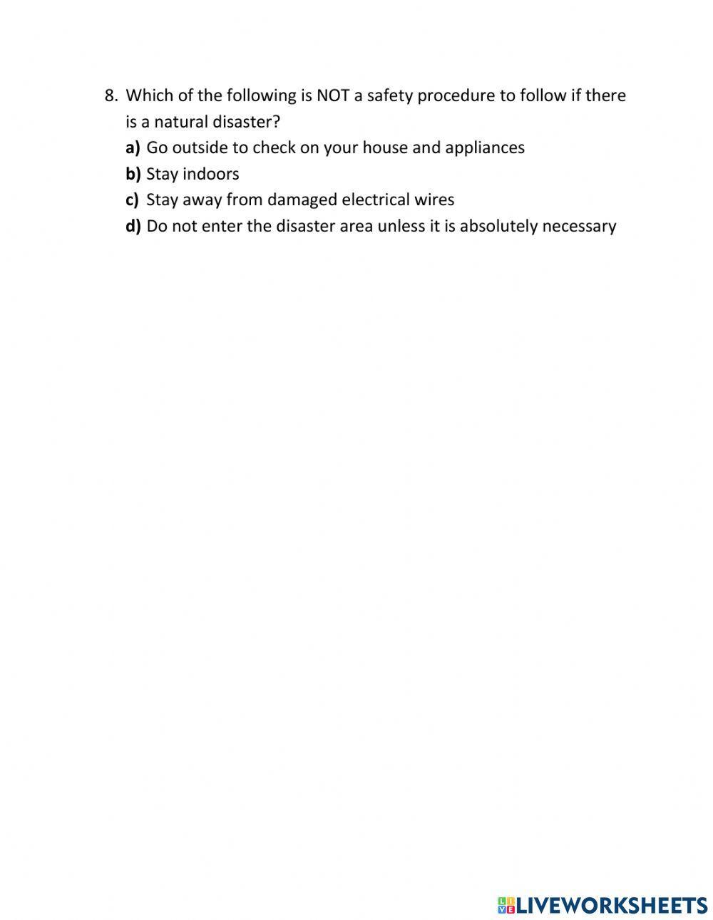 Science  Natural Disasters