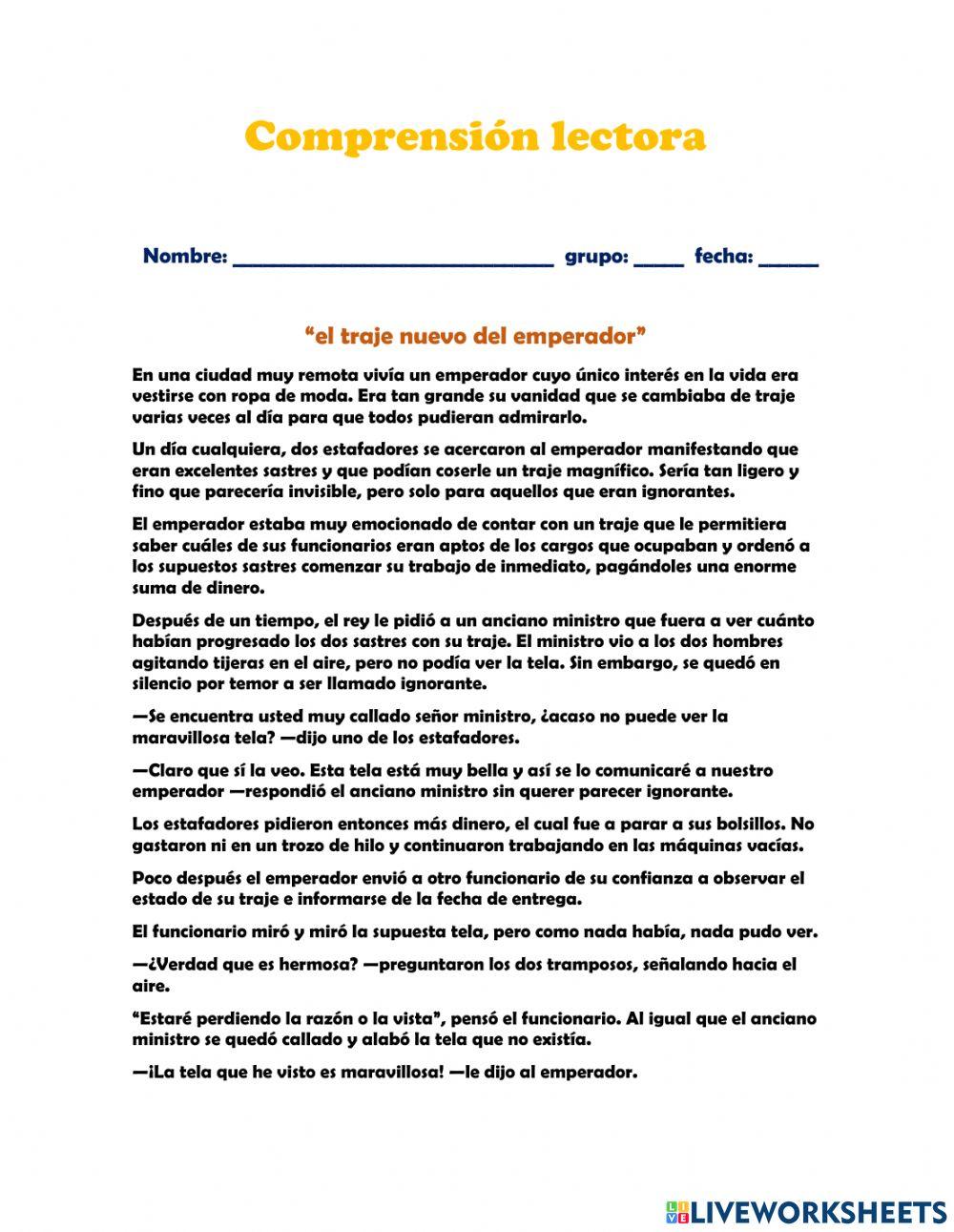 Comprensión lectora