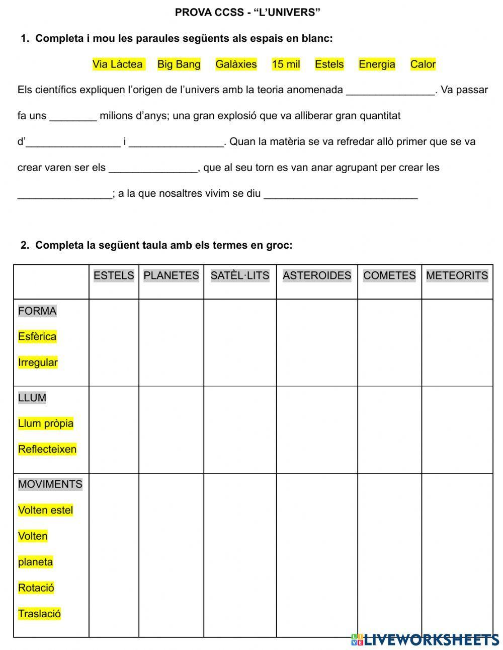 CCSS L'Univers (5è)