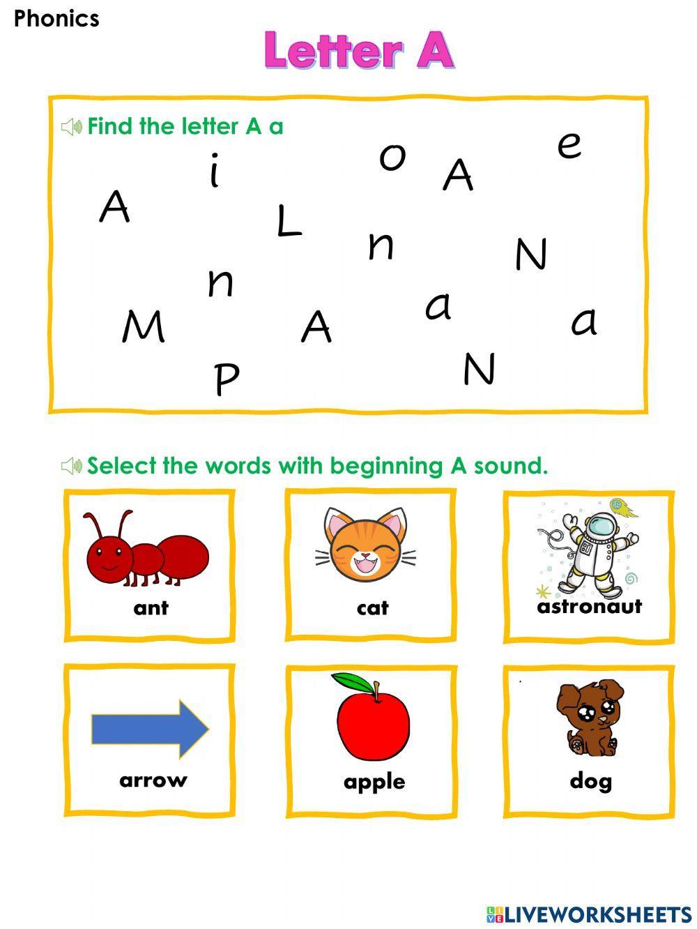 Phonics Letter A