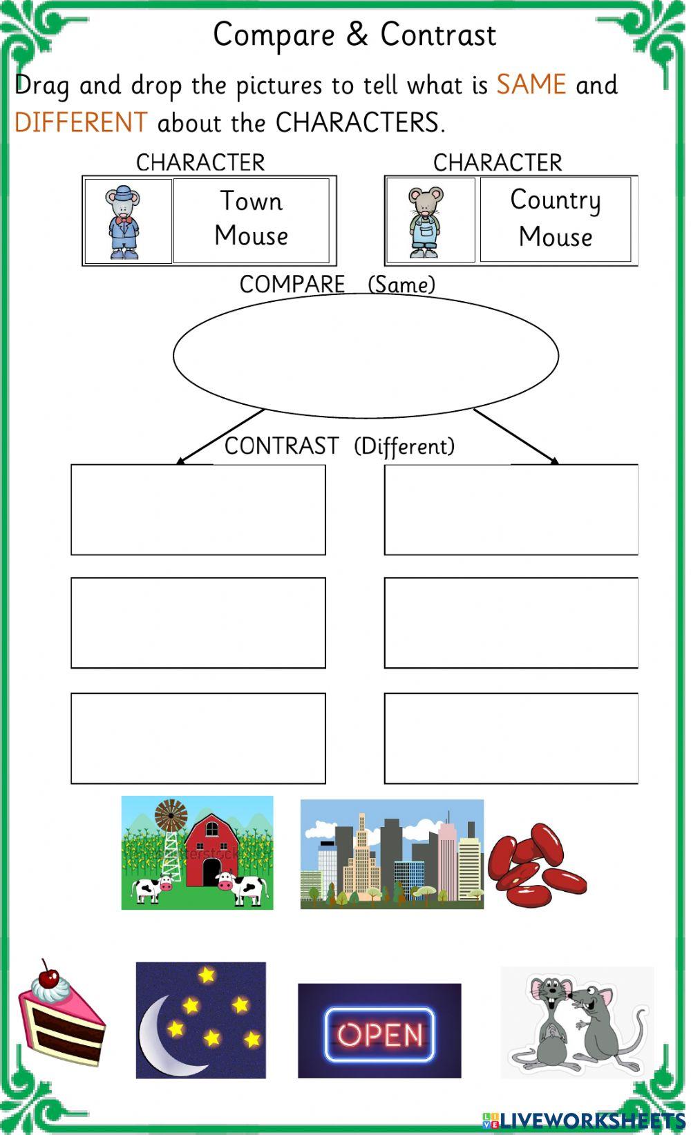 Compare & Contrast - Country Mouse & Town Mouse