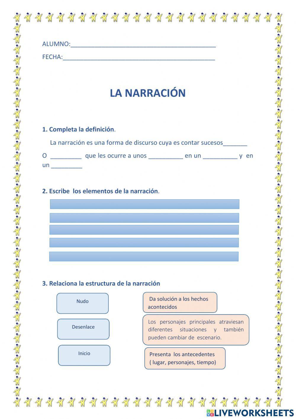 La narración y sus elementos La narración y sus elementos