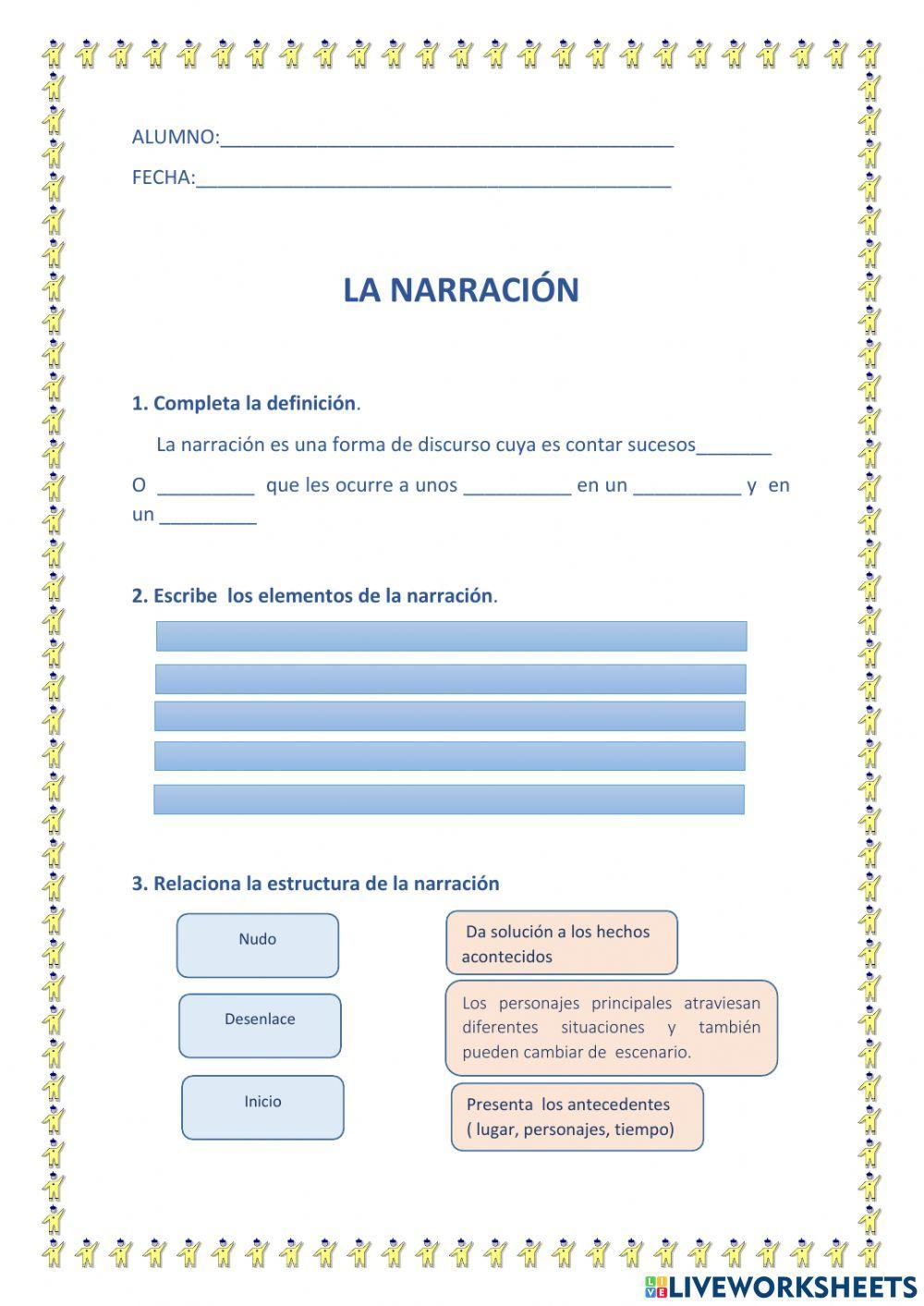 La narración y sus elementos