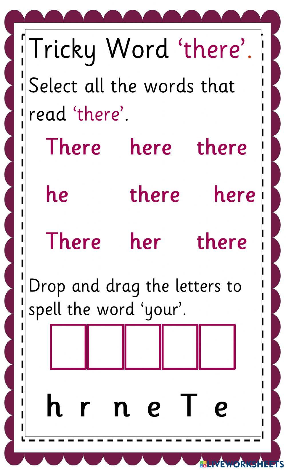 Tricky Word - There