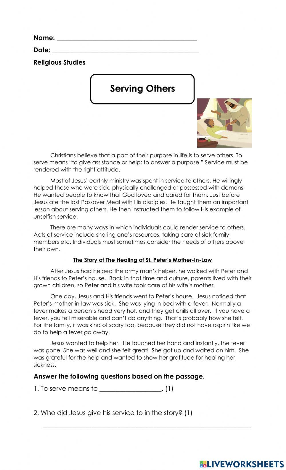 Peter's Mother in Law (Serving Others)