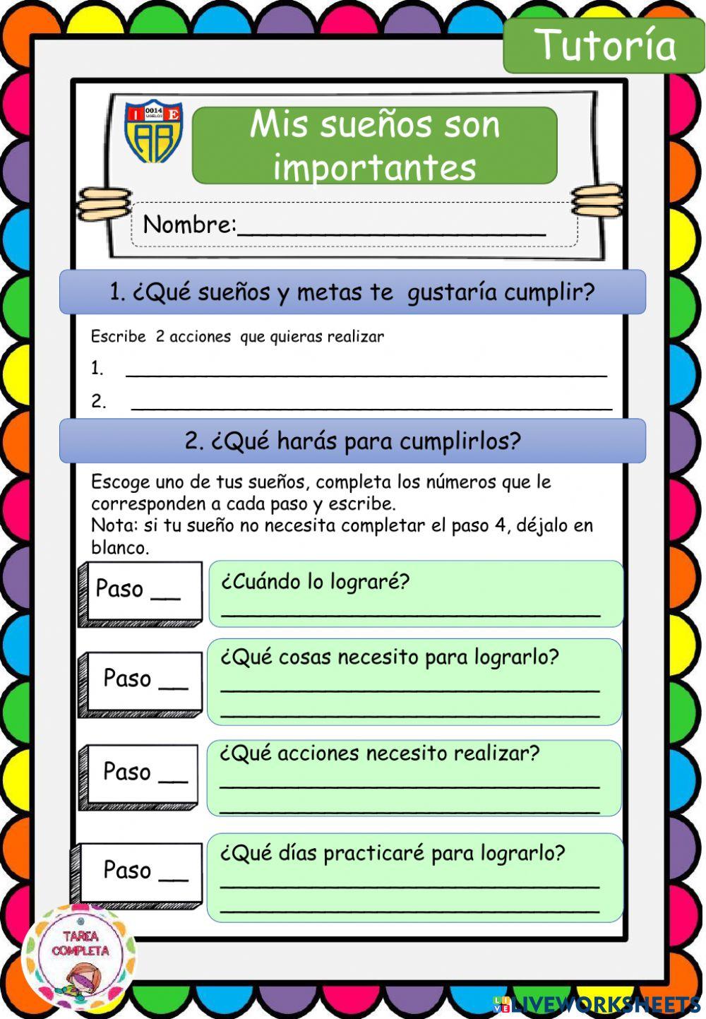 Plan de cumplimiento de sueños