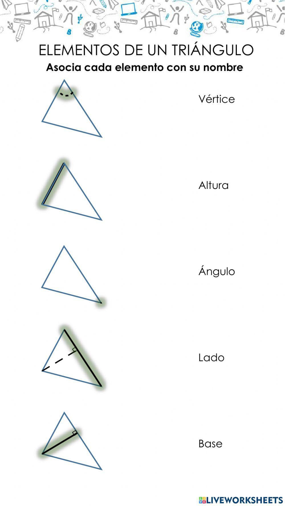 Elementos de un triángulo