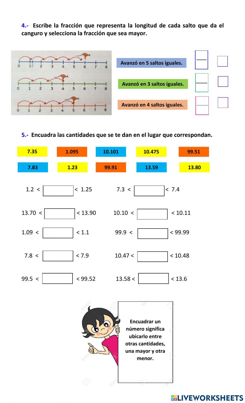 Comparación de cantidades