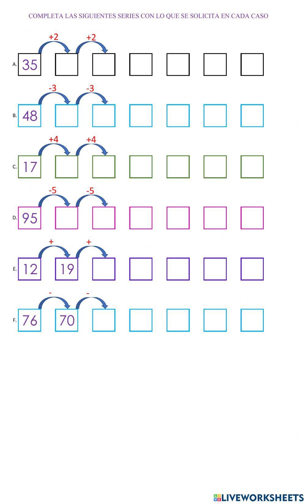 Secuencias numéricas