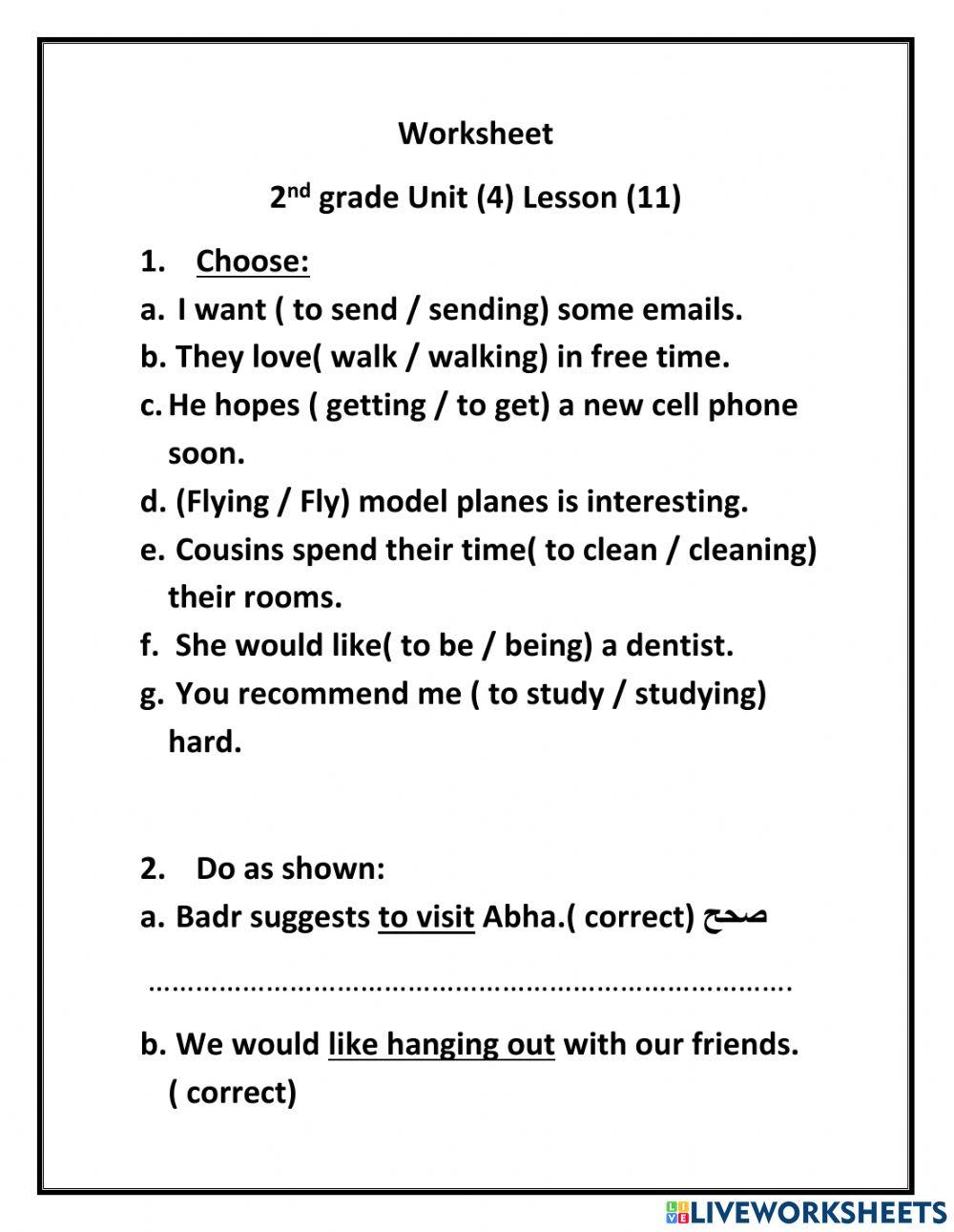 Gerund and infinitive verbs