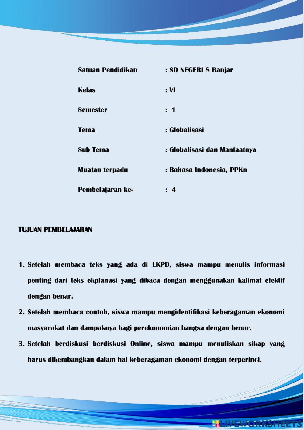 Tema 4 Subtema 2 Pembelajaran 4
