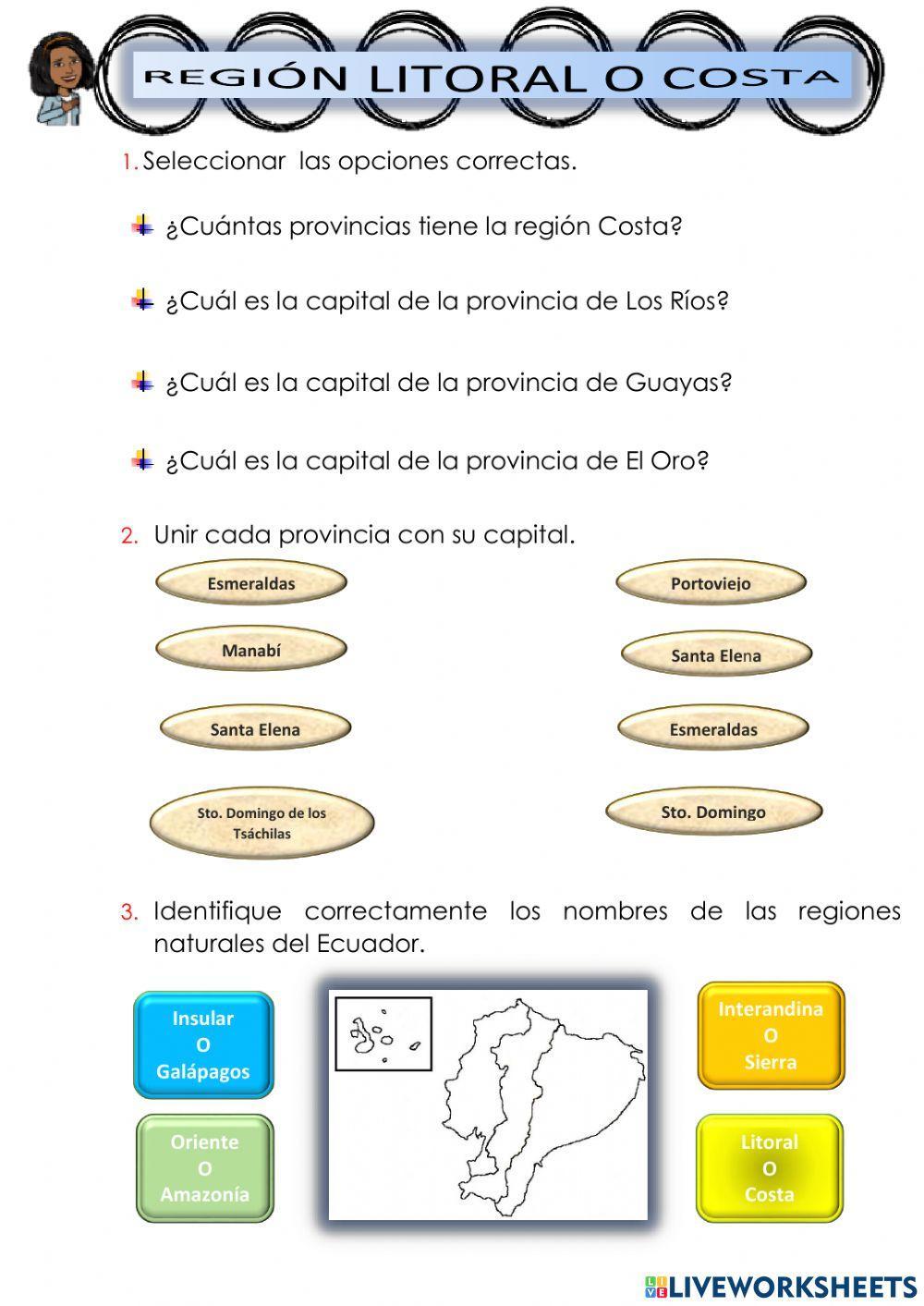 Región Litoral o Costa