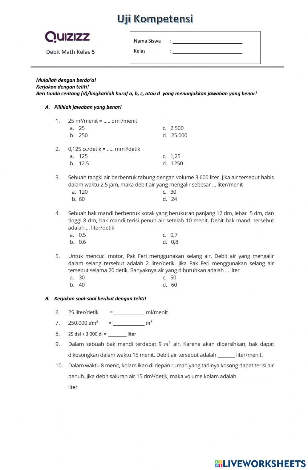 Debit Uji Kompetensi