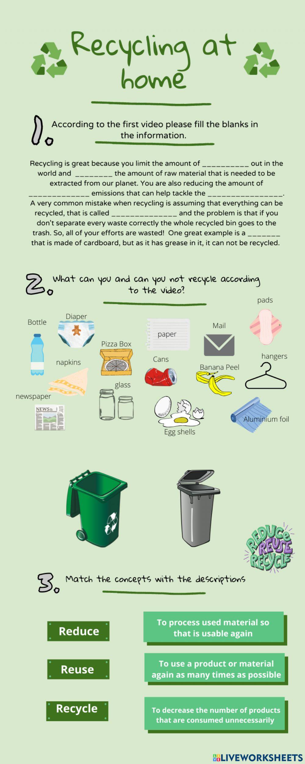 Recycling at home
