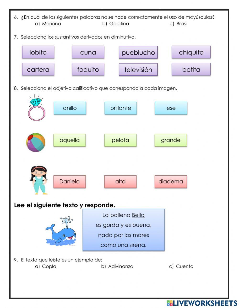 1° Cuestionario Español