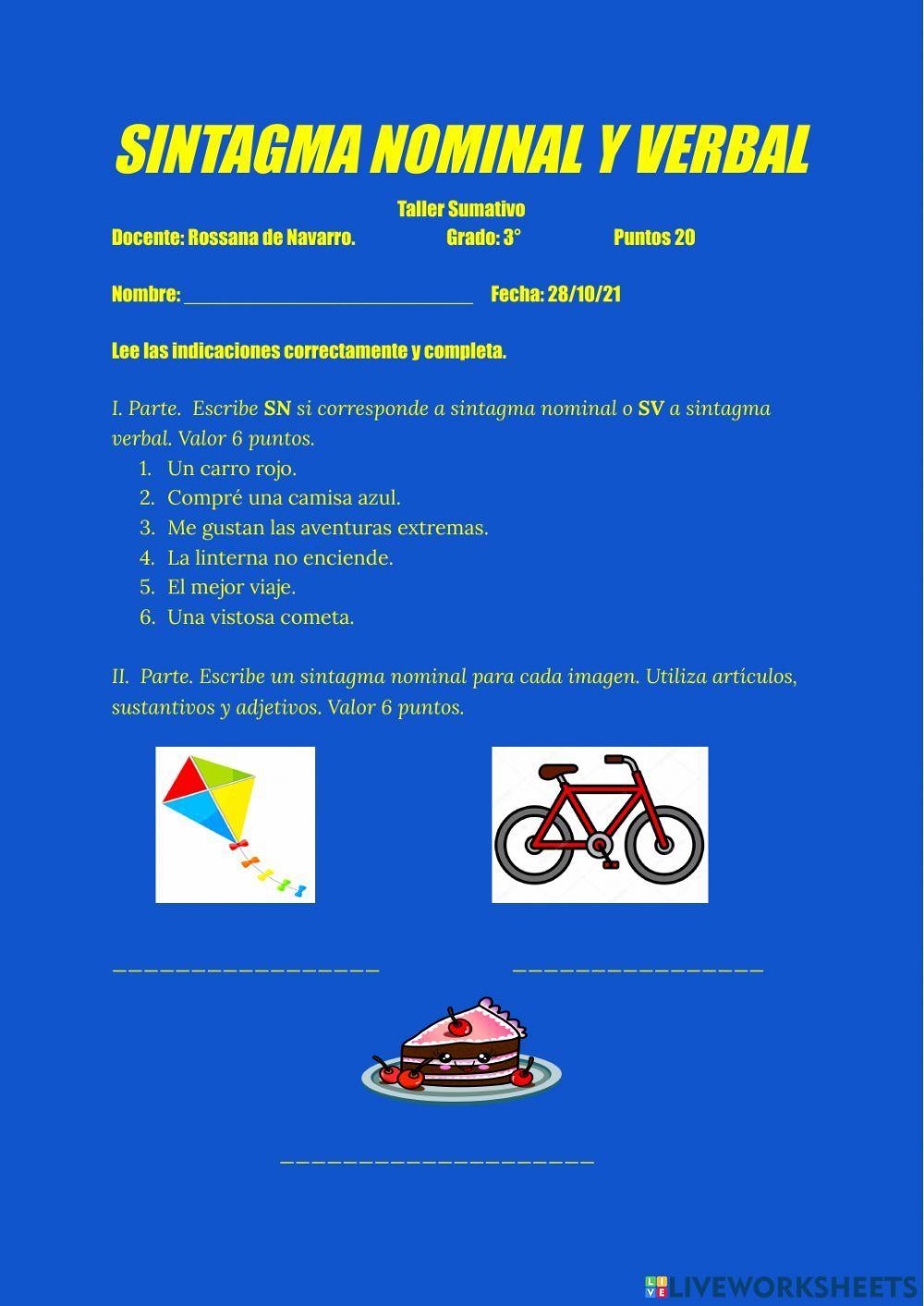 Sintagma Nominal Y Verbal