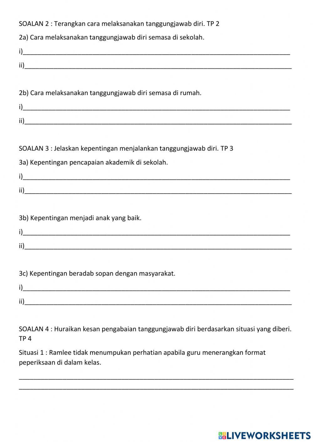 Unit 3 : TANGGUNGJAWAB DIRI