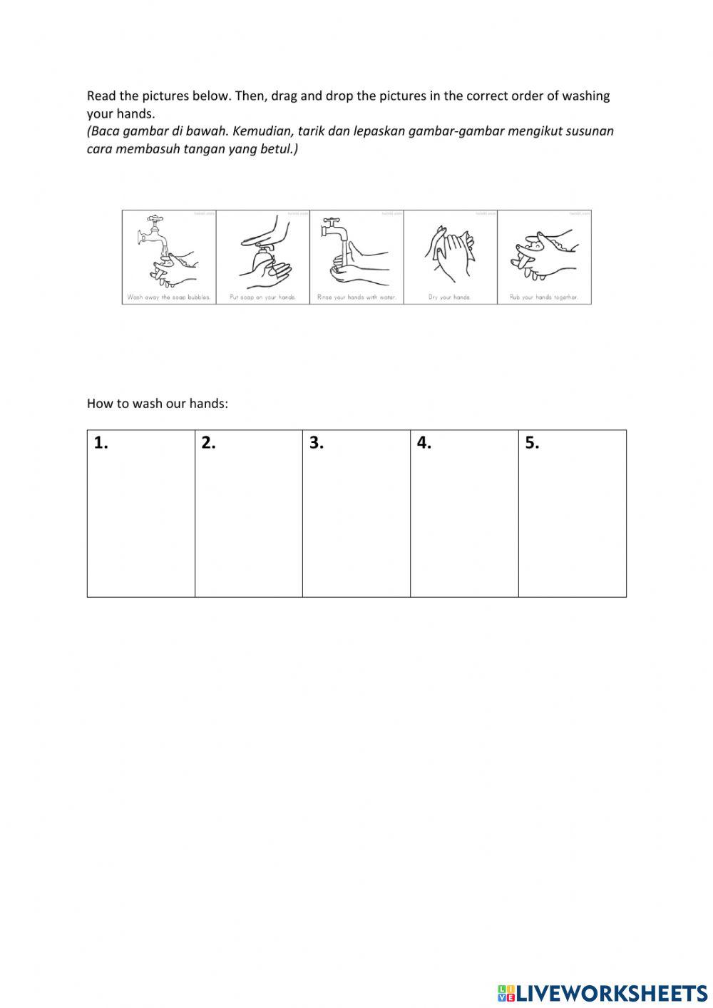 How to Wash Your Hands? worksheet | Live Worksheets