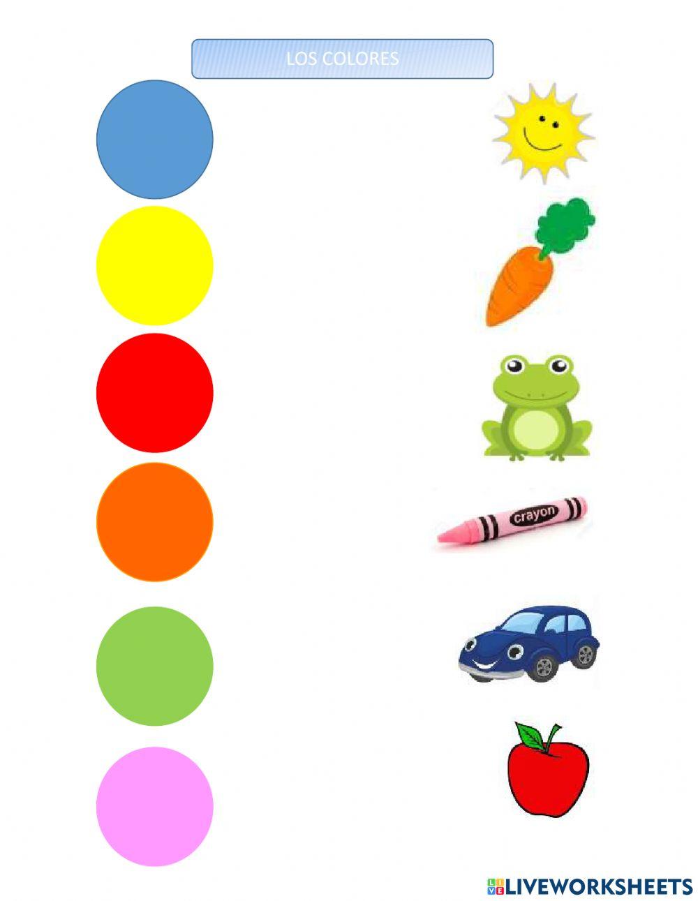 Los colores online exercise for Preescolar Live Worksheets