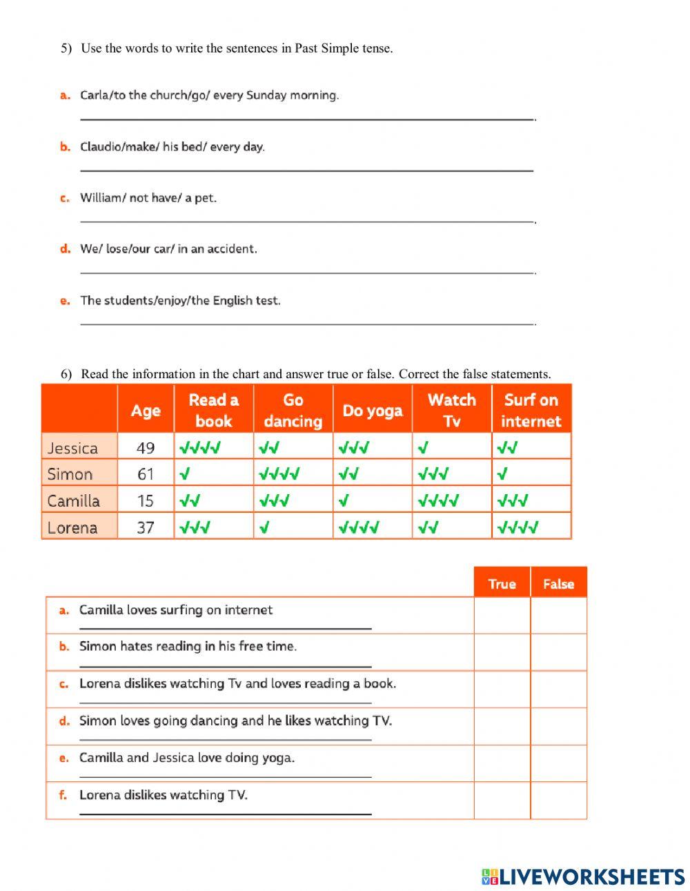 Test unit 3 7th A online exercise for | Live Worksheets