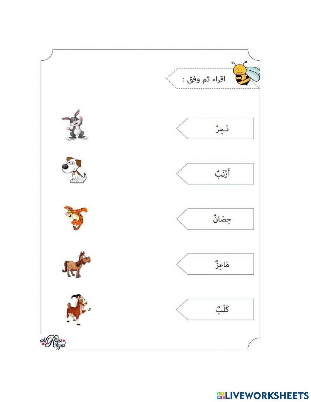 Haiwan dalam Bahasa arab