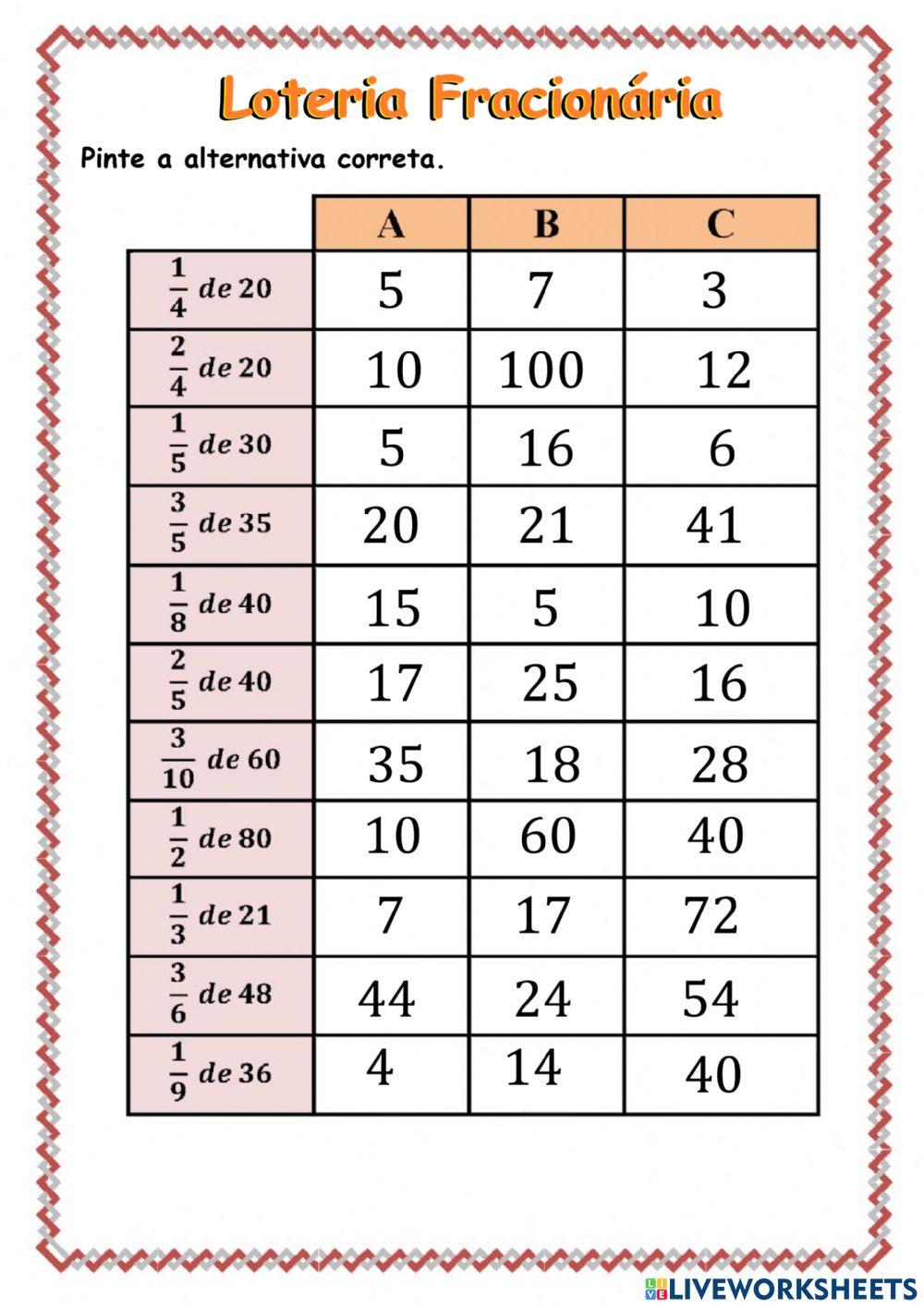 Loteria Fracionária