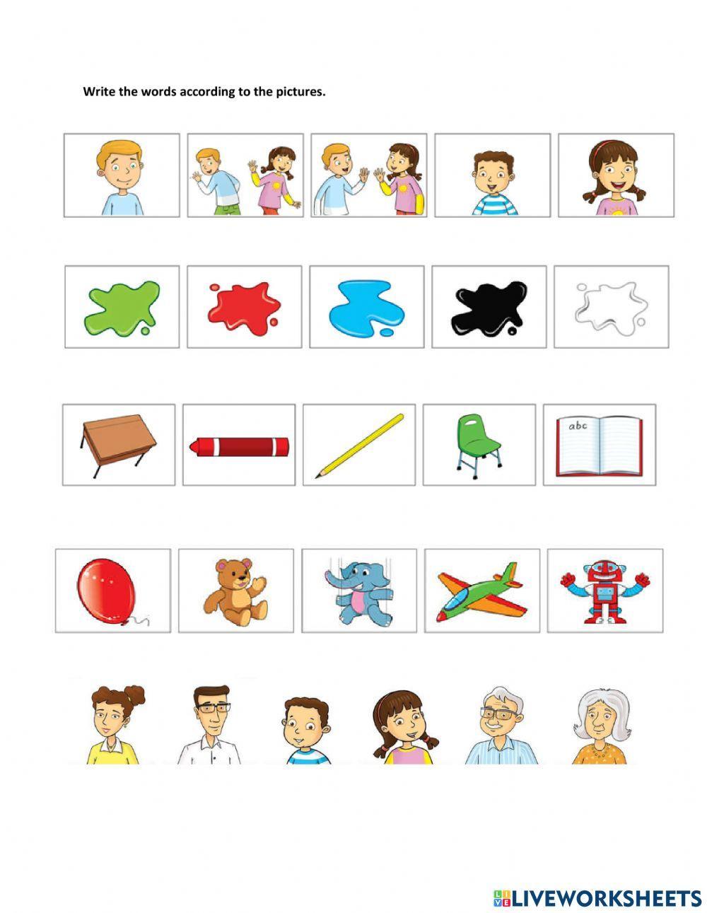 Starter words unit 0 to unit 4