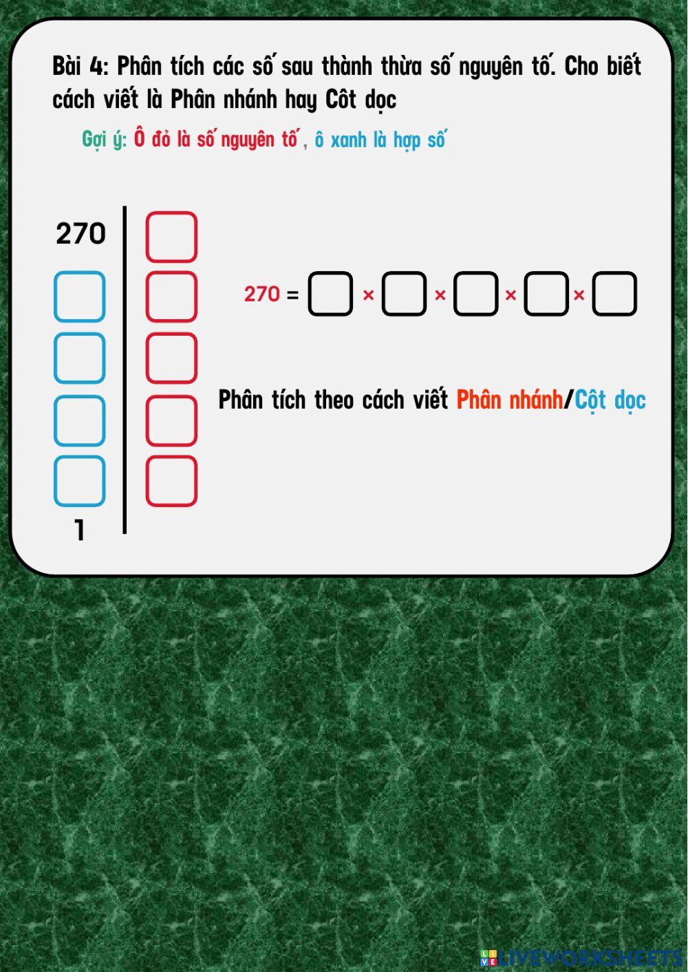 Phân tích một số ra thừa số nguyên tố