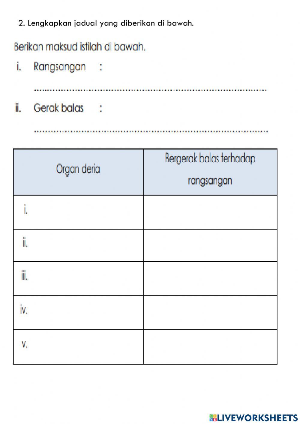 Bergerak balas terhadap ransangan