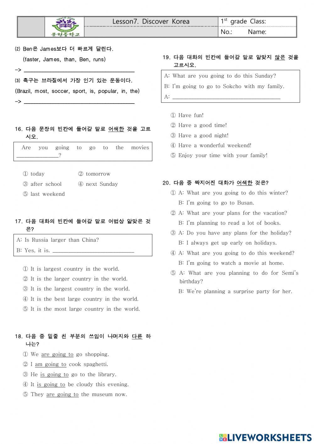 Lesson7 Vocab, Grammar, L-S
