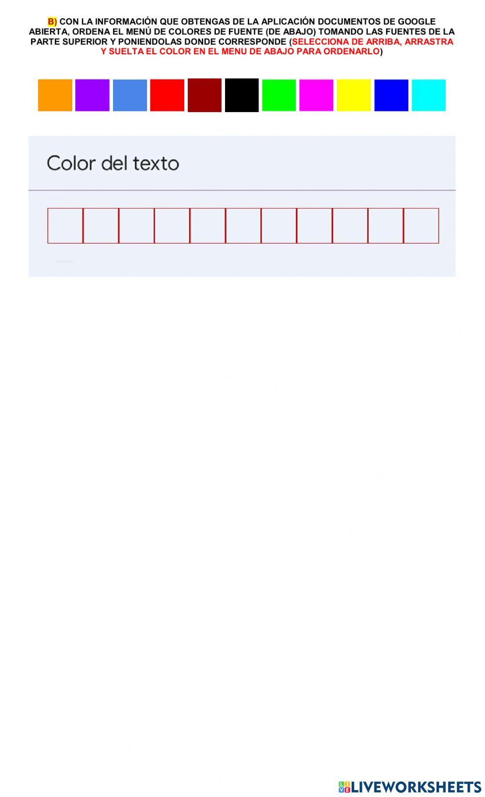 1o Colores, y Fuentes en Documentos de Google 1o Colores, y Fuentes en Documentos de Google