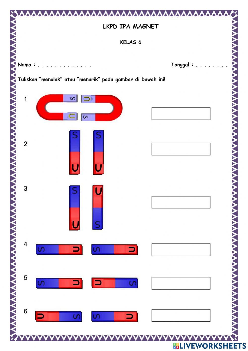 Lkpd kelas 6 ipa (magnet)