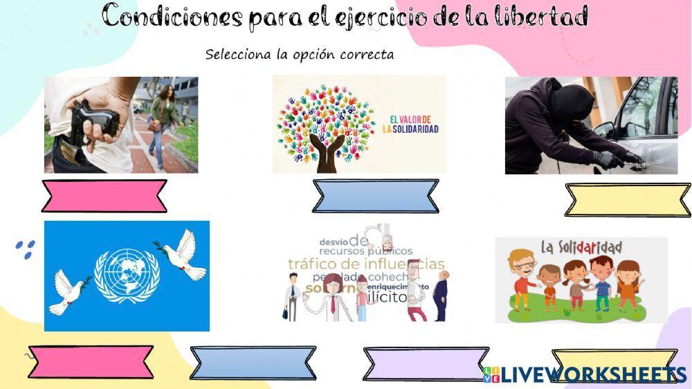 Condiciones para el ejercicio de la libertad