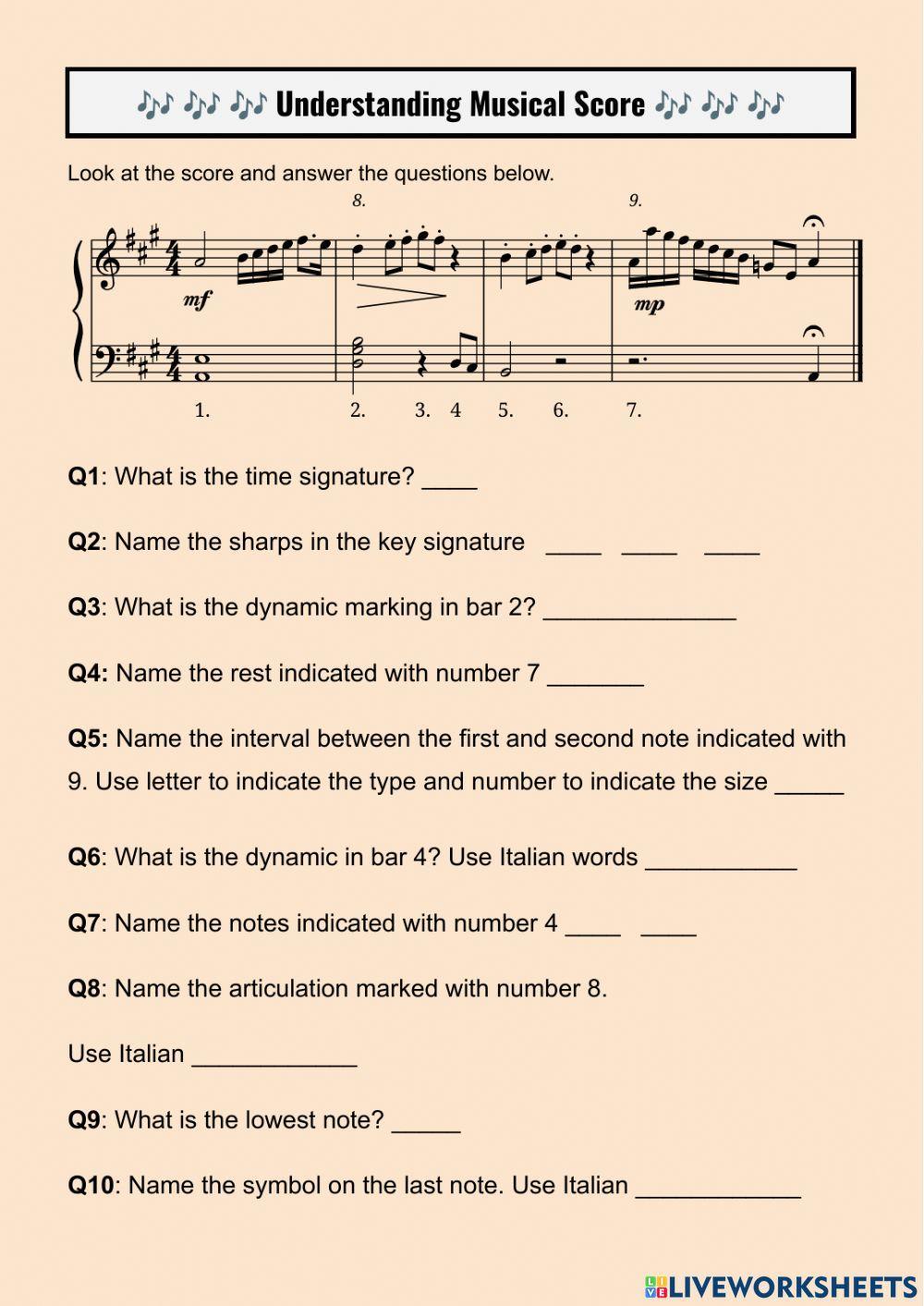 Understanding Musical Score