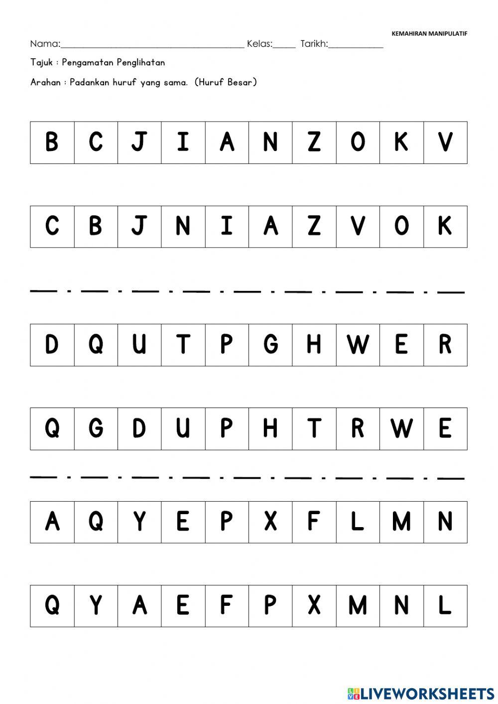 Pengamatan Penglihatan (Huruf Besar)