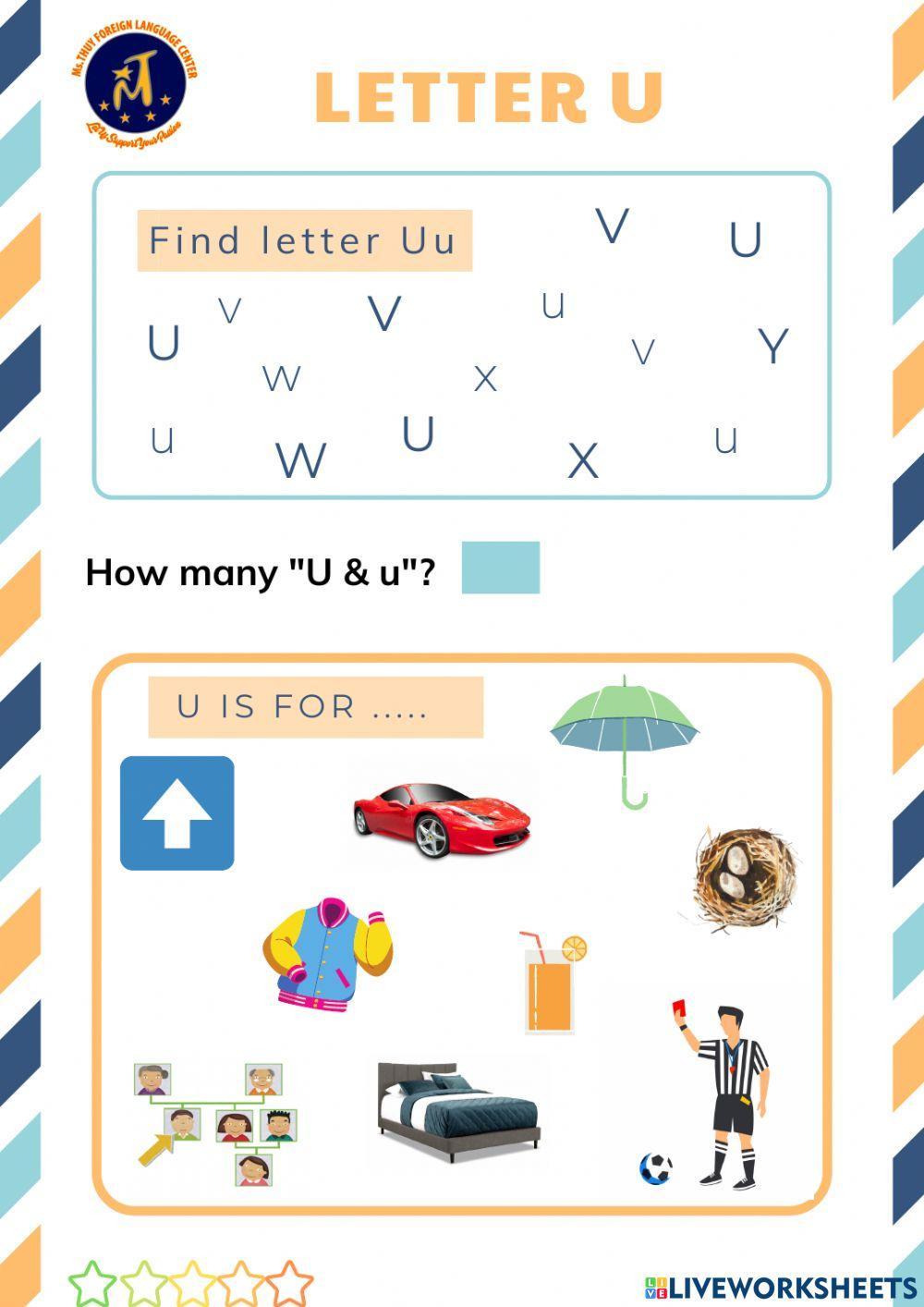 Find Letter Uu
