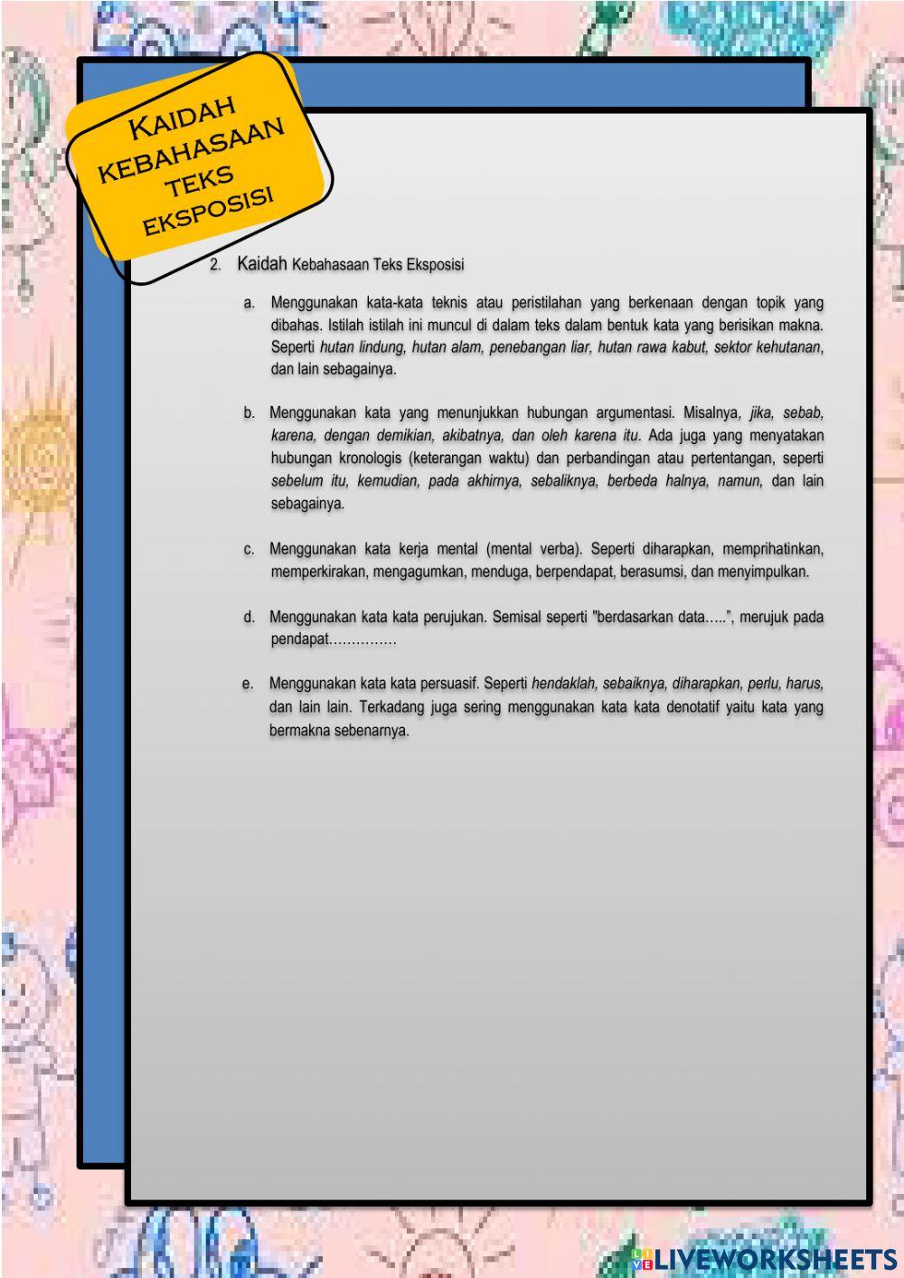 Struktur dan kaidah teks eksposisi