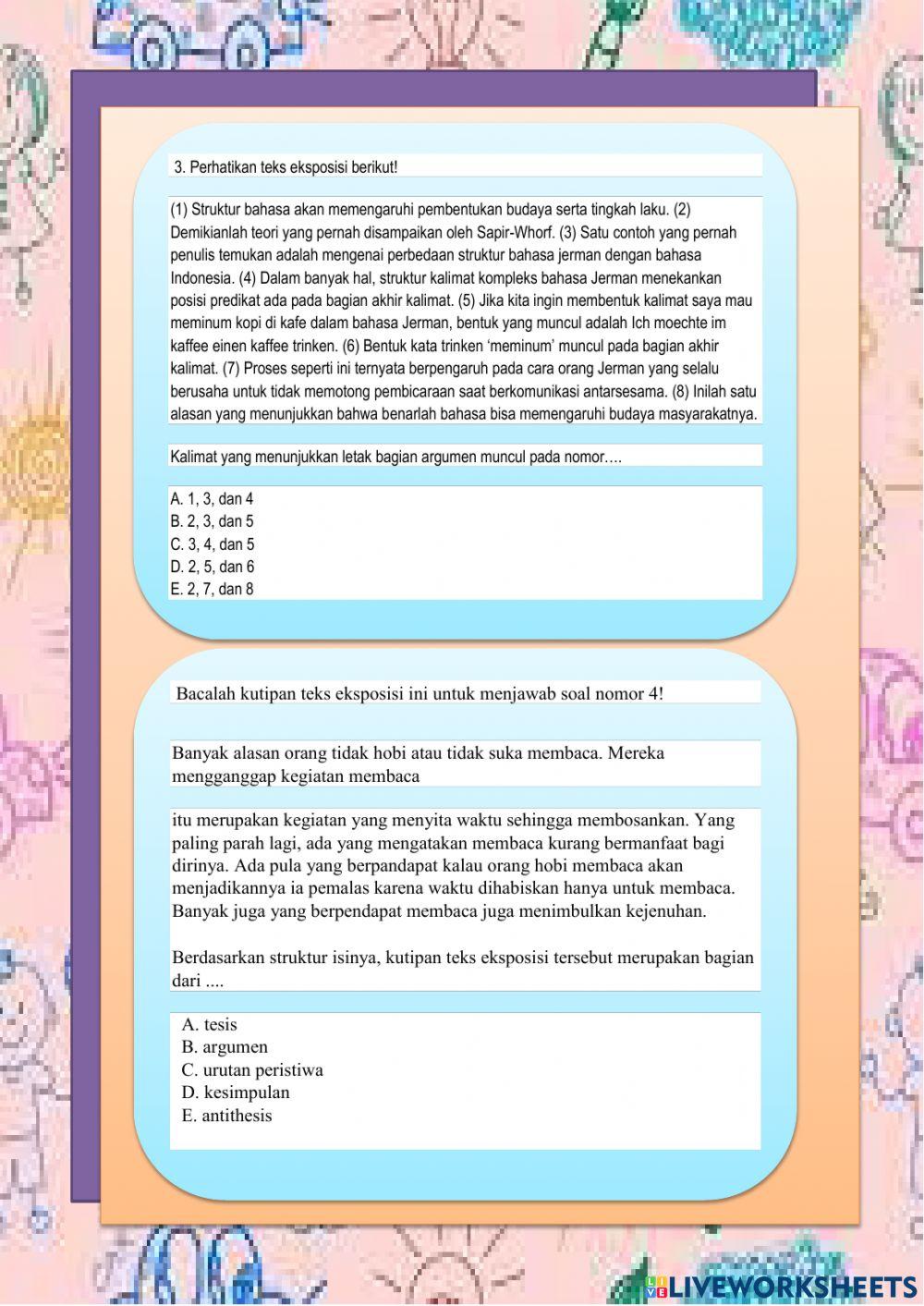 Struktur dan kaidah teks eksposisi